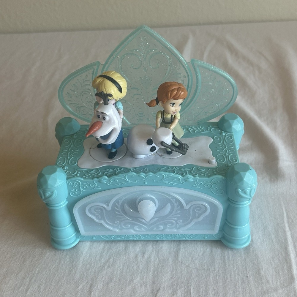 FROZEN Disney Jewelry Box Do You Want To Build A Snowman Animated Olaf Anna Elsa - Picture 3 of 9